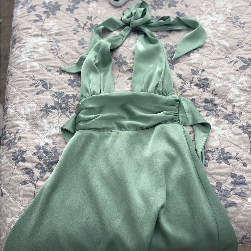 Lucy in the Sky Sage Backless Dress